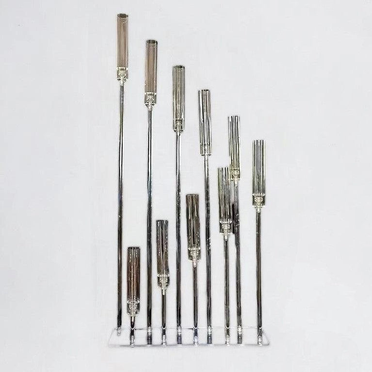 10-Arm Neat Acrylic 50" Tall Wedding Candelabra Centerpiece