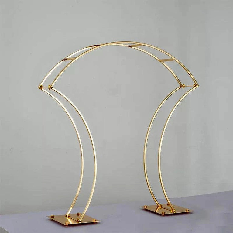Arched Gold Wedding Table Centerpieces 4-Pack