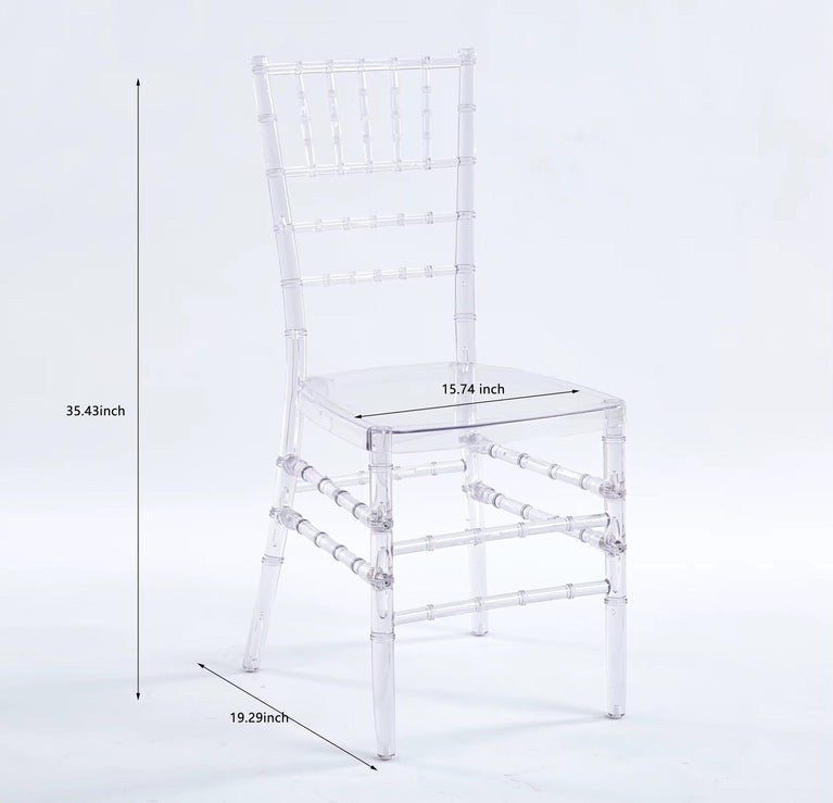 Clear Resin Chiavari Chairs 4-Pack