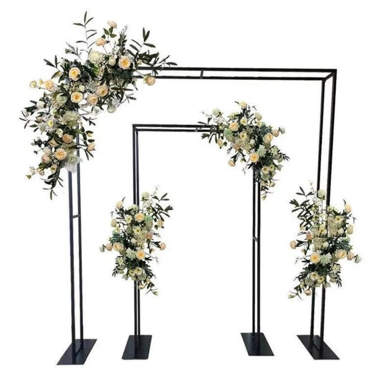 Black Square Wedding Arch Backdrop Decor Stand