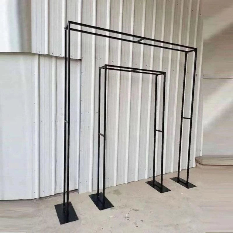 Black Square Wedding Arch Backdrop Decor Stand