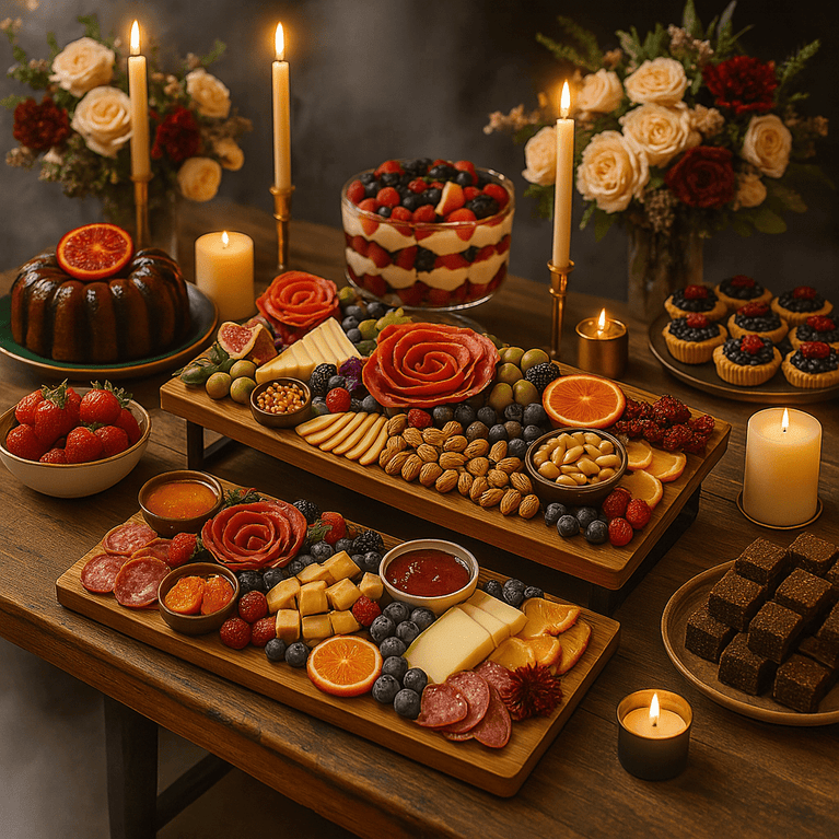 Charcuterie Grazing Board - Dessert Table Display 2-Pack Set