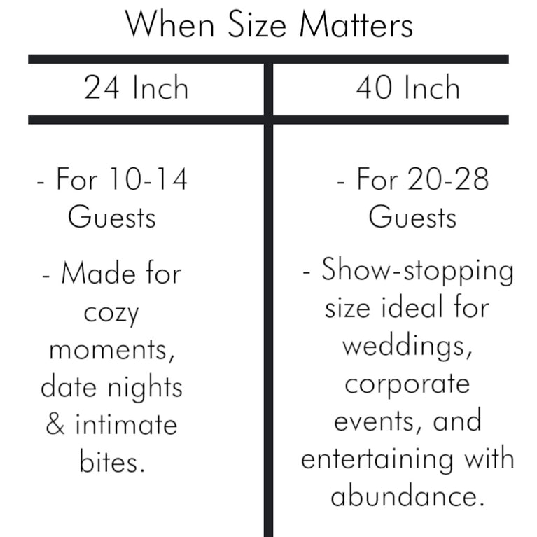 Charcuterie Grazing Board - Dessert Table Display 2-Pack Set