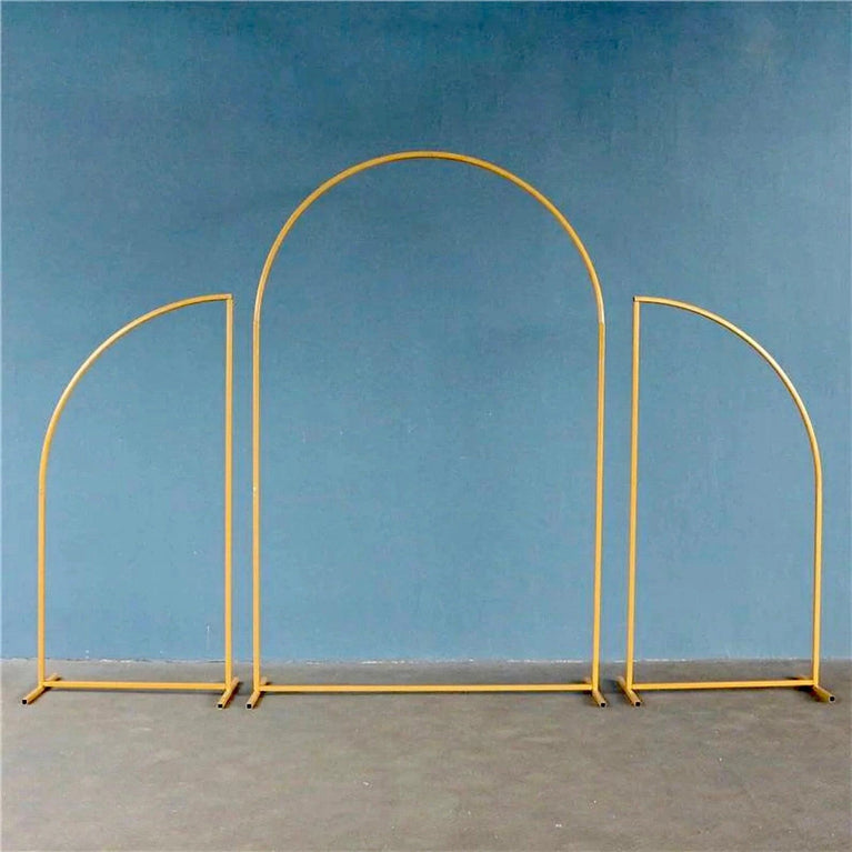 Gold Wedding Arch Decoration Backdrop 3-Piece