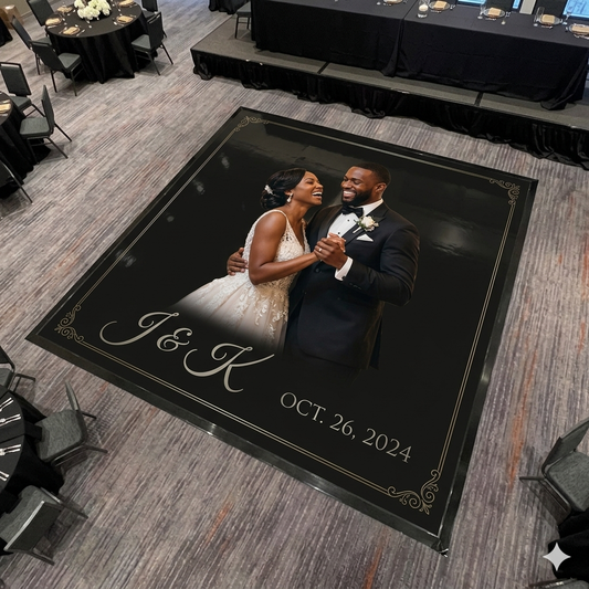 Black Dance Floor For Wedding - Vinyl Wrap Service in MA