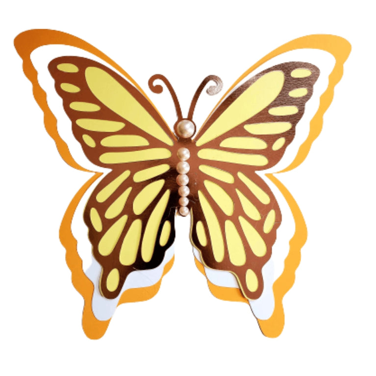 Large 3D Colorful Butterfly Wall Decor 5-Piece