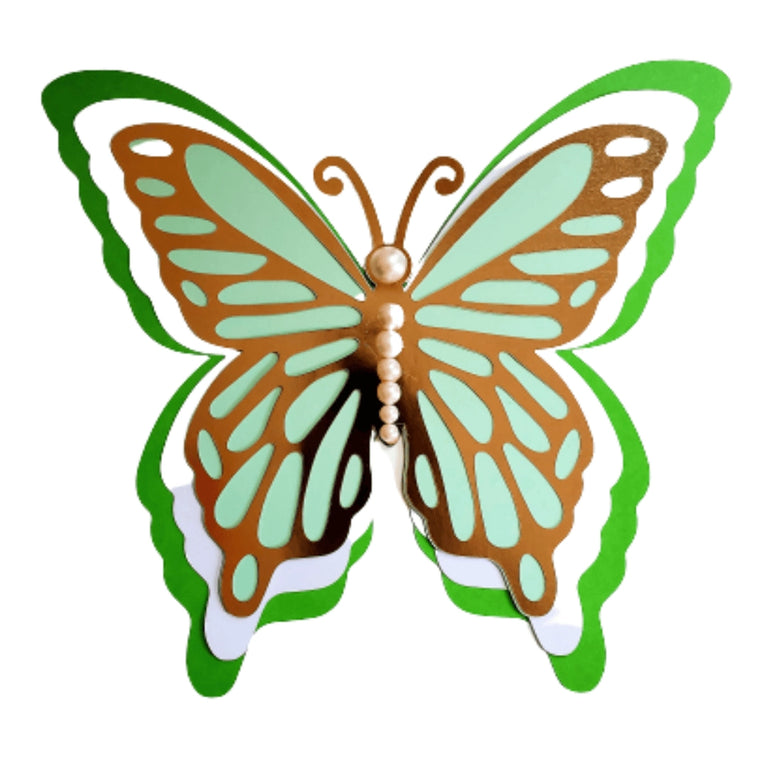 Large 3D Colorful Butterfly Wall Decor 5-Piece