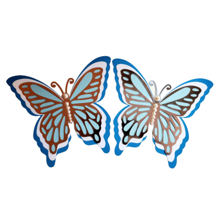 Large 3D Colorful Butterfly Wall Decor 5-Piece