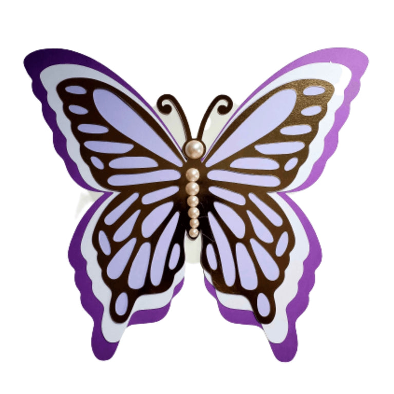 Large 3D Colorful Butterfly Wall Decor 5-Piece