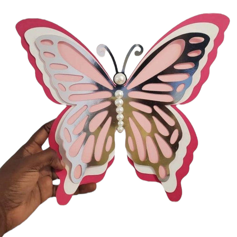 Large 3D Colorful Butterfly Wall Decor 5-Piece