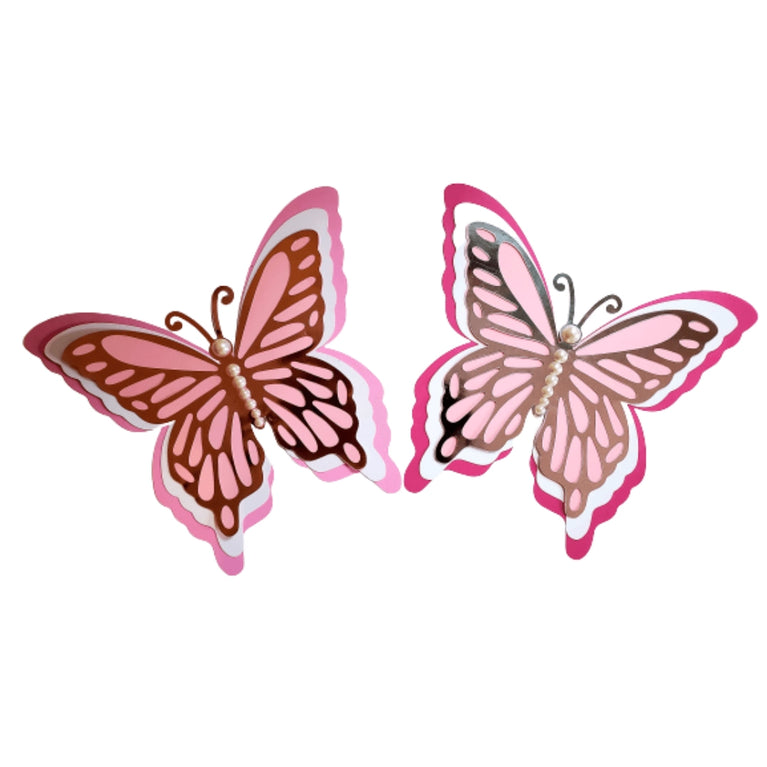 Large 3D Colorful Butterfly Wall Decor 5-Piece