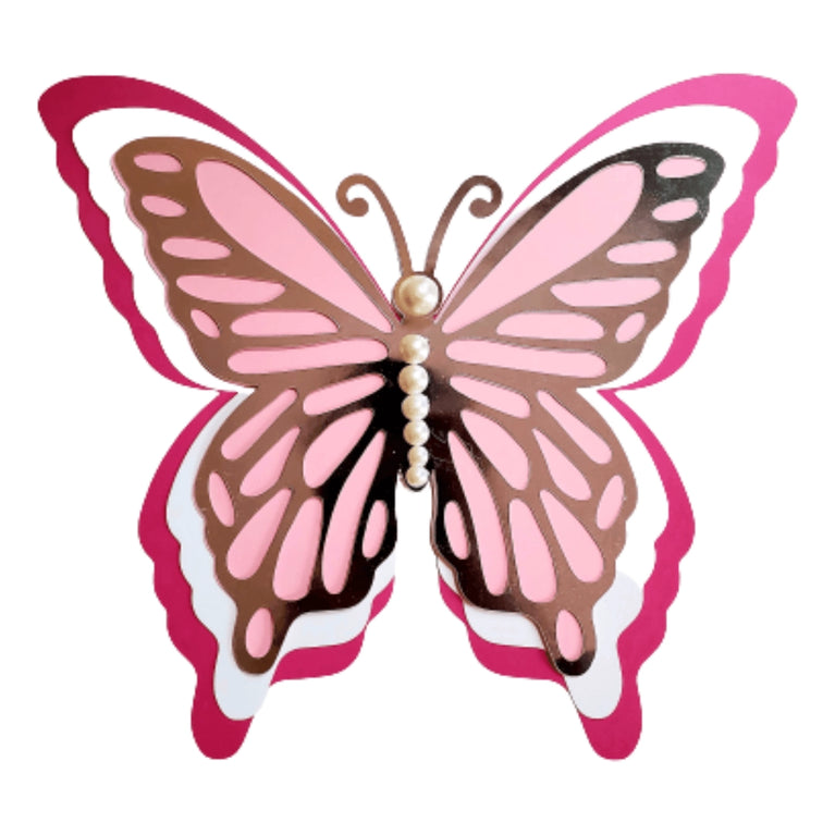 Large 3D Colorful Butterfly Wall Decor 5-Piece