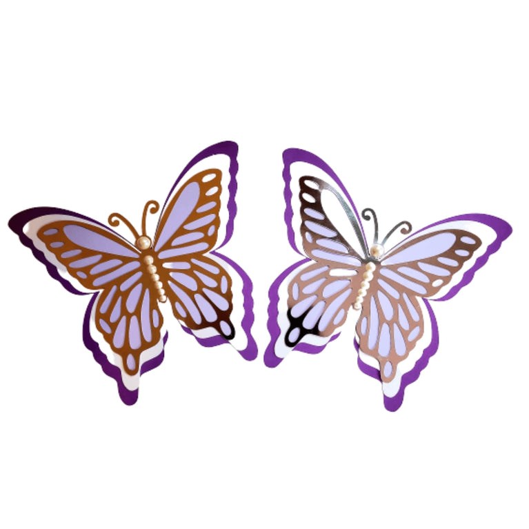 Large 3D Colorful Butterfly Wall Decor 5-Piece