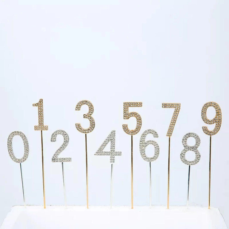 Rhinestone Number Birthday Cake Topper 1-Pc