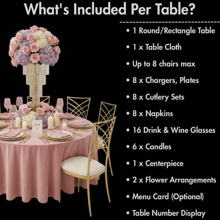Rosé Couture Luxury Event Decor Package | Massachusetts