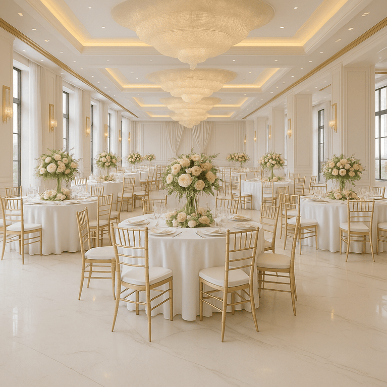 Round Tablecloth 120" Polyester White for Rent