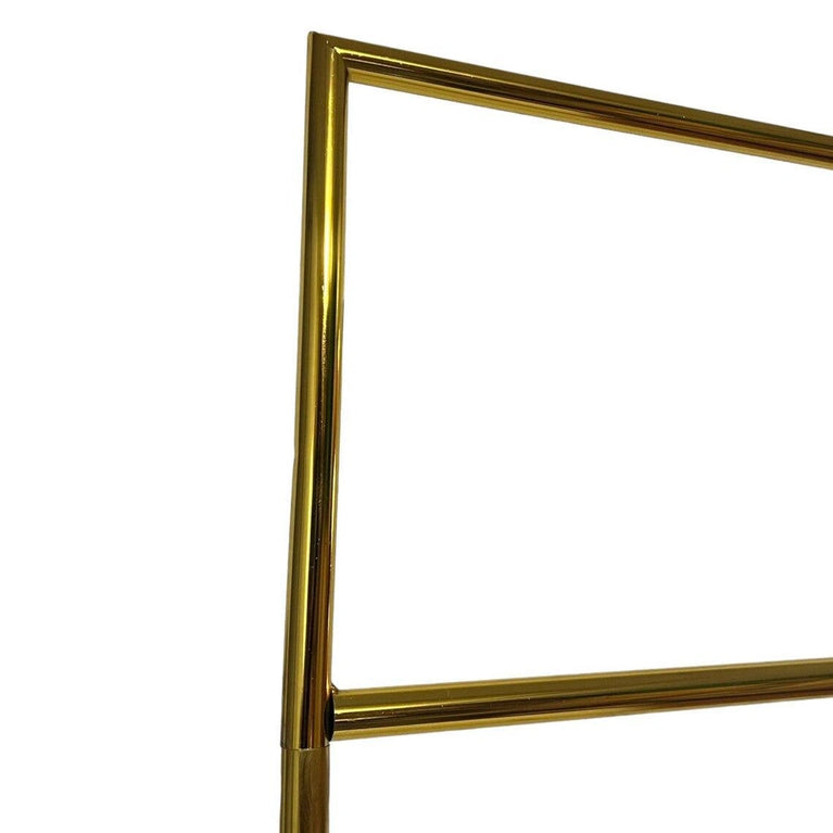 Shiny Gold Square Wedding Poster Backdrop Stand