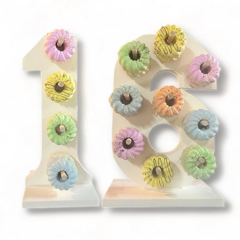 Sweet 16 Donut Wall Custom 16th Birthday Party Dessert Stand