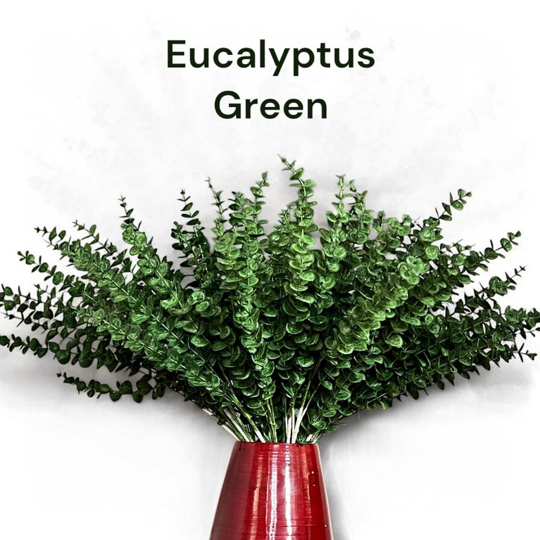 Fake Eucalyptus Stems - Artificial Greenery Leaves For Decor