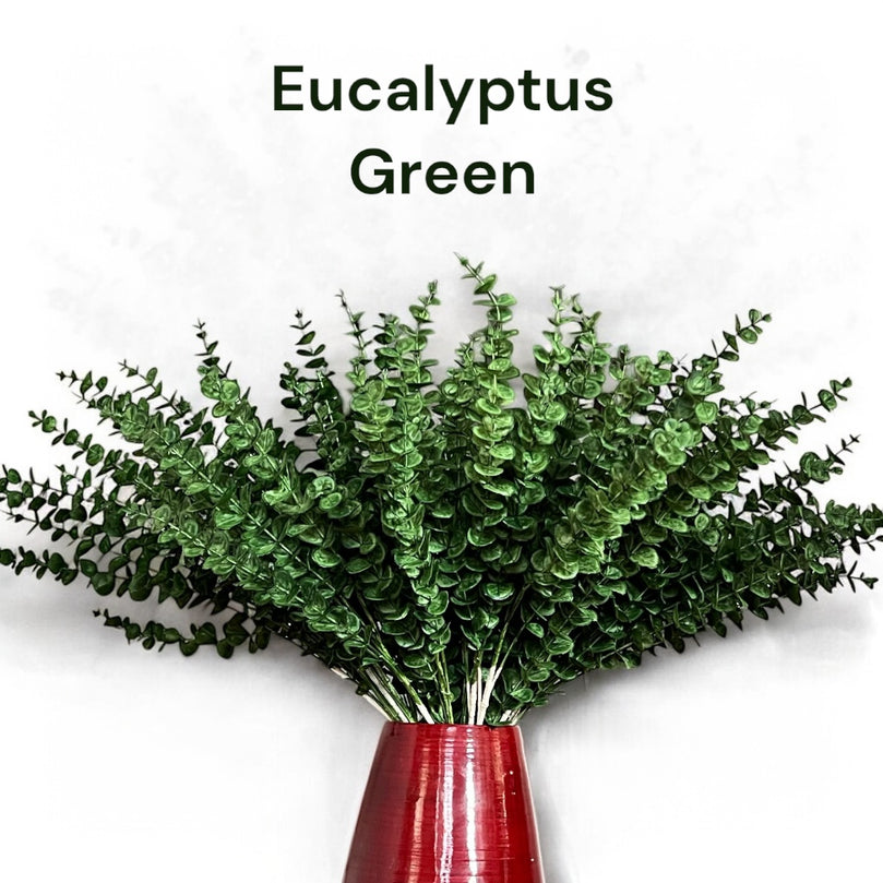 Fake Eucalyptus Stems - Artificial Greenery Leaves For Decor