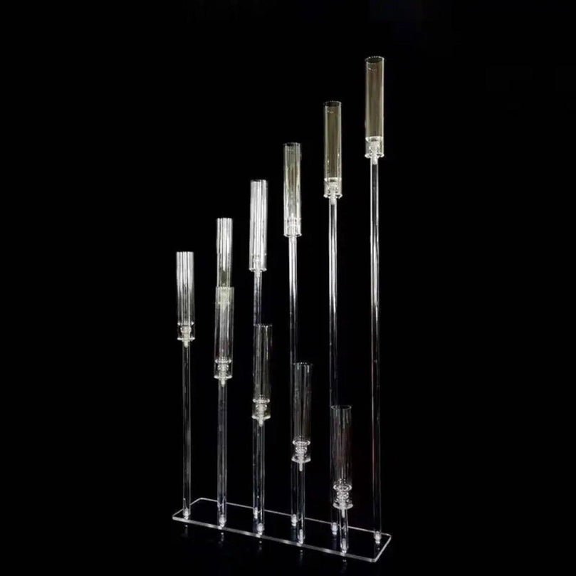 10-Arm Neat Acrylic 50" Tall Wedding Candelabra Centerpiece