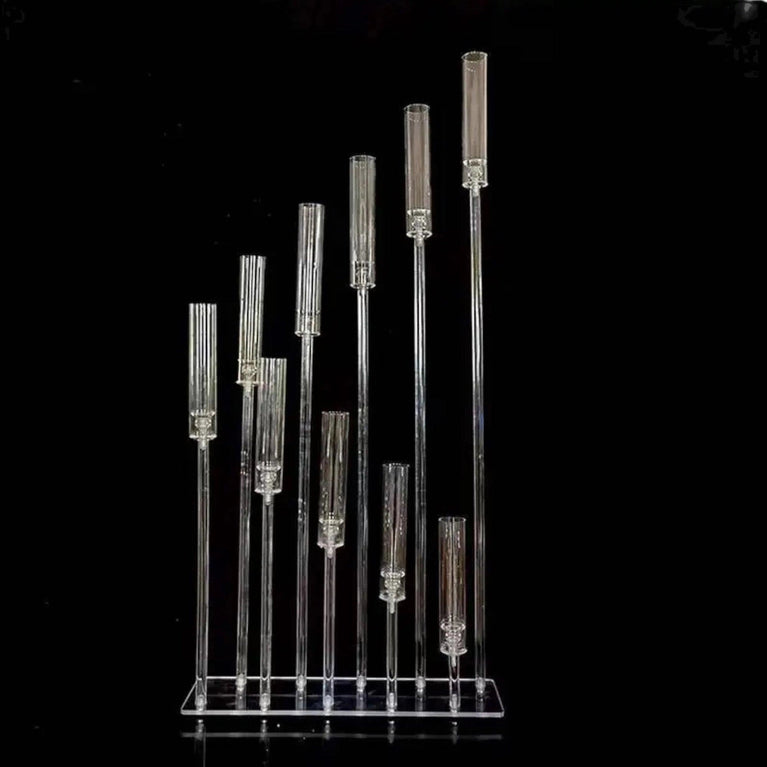 10-Arm Neat Acrylic 50" Tall Wedding Candelabra Centerpiece