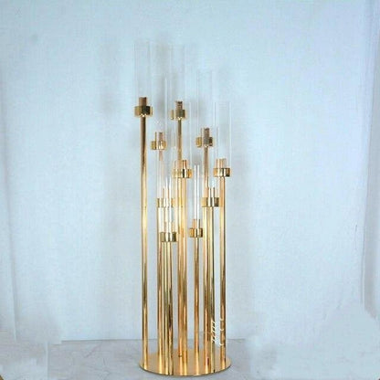 10-Arm Wedding Candelabra Table Centerpieces 4-Pack