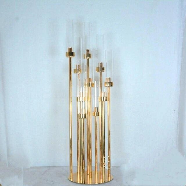 10-Arm Wedding Candelabra Table Centerpieces 4-Pack