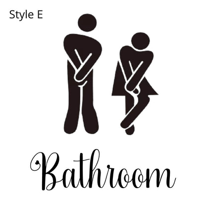 11" Funny Toilet Bathroom Door Vinyl Decal Sticker