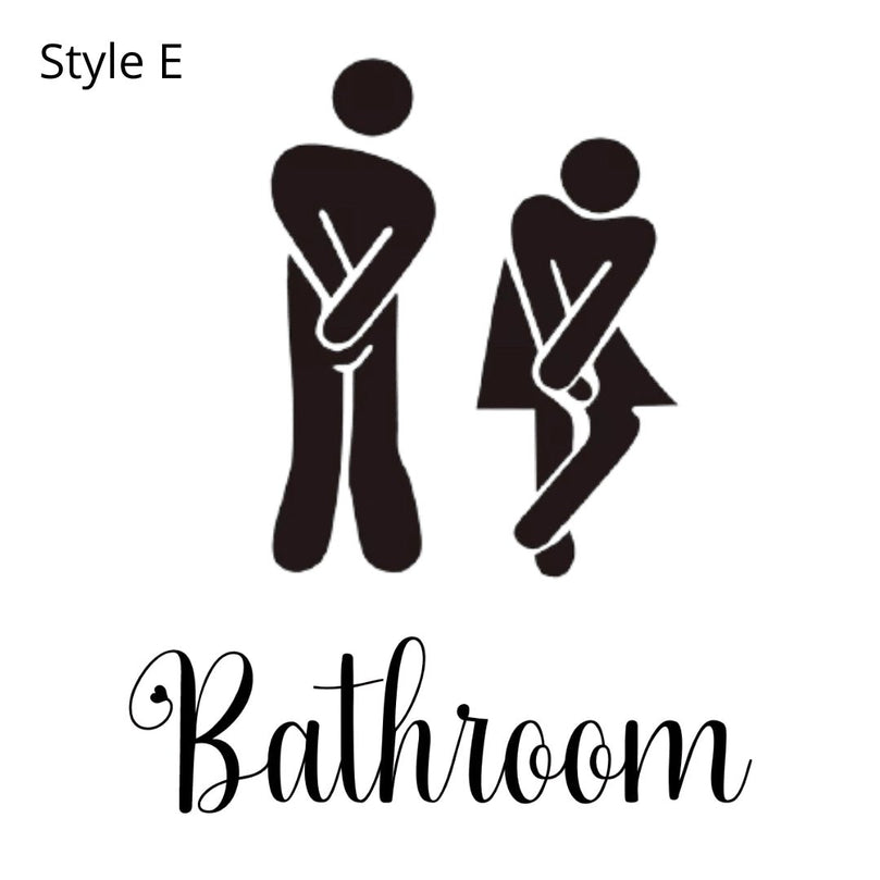 11" Funny Toilet Bathroom Door Vinyl Decal Sticker