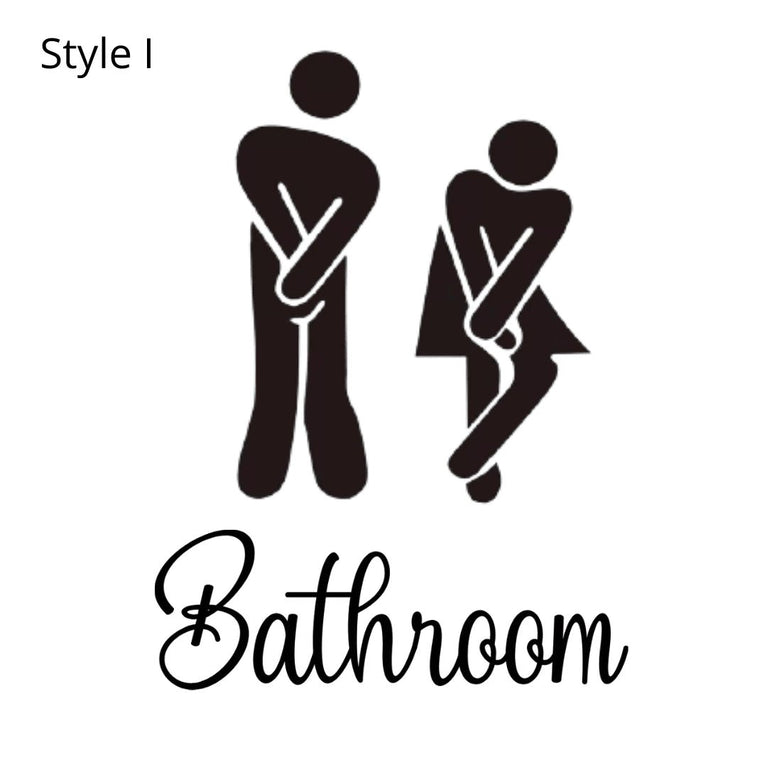 11" Funny Toilet Bathroom Door Vinyl Decal Sticker