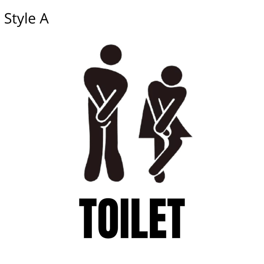11" Funny Toilet Bathroom Door Vinyl Decal Sticker