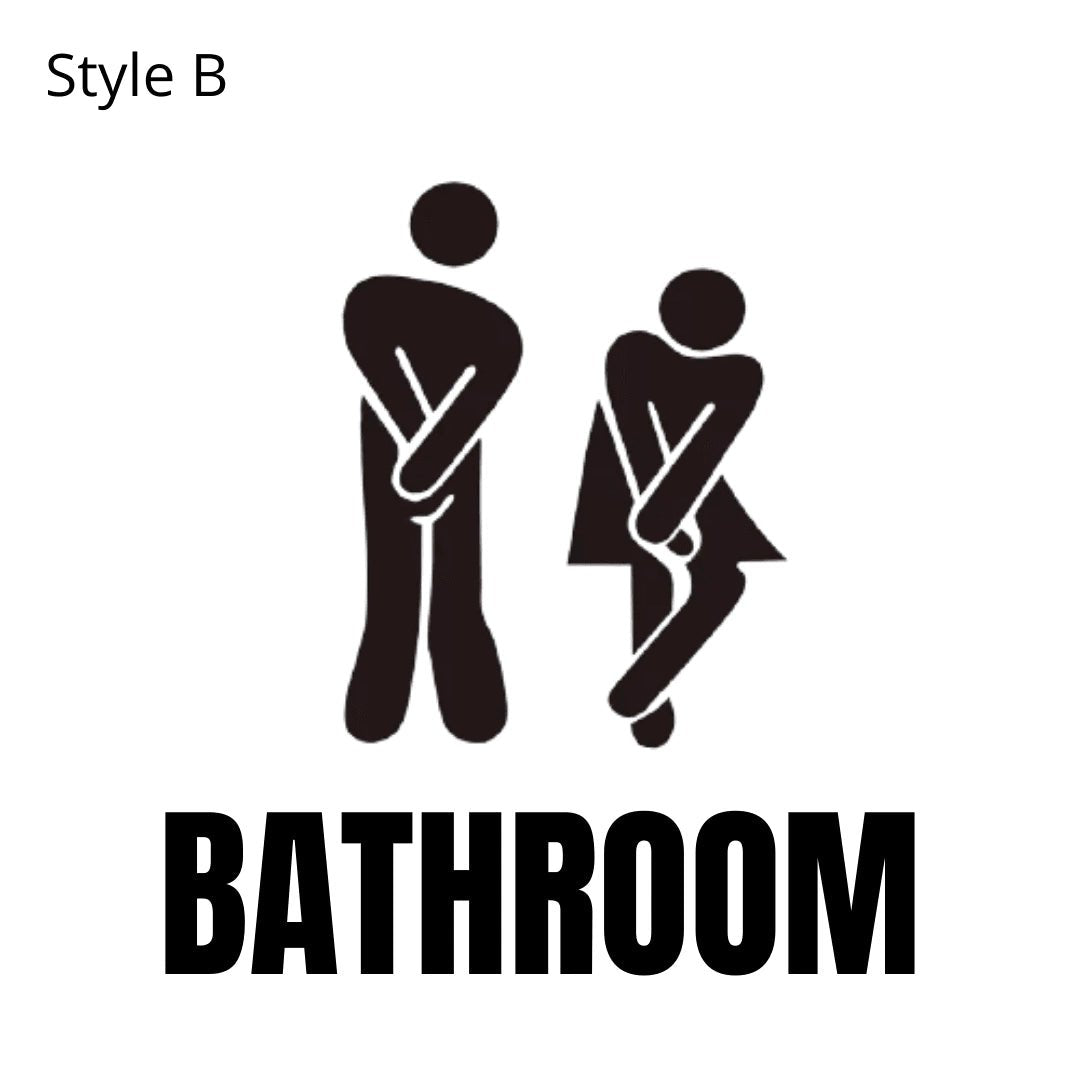 11" Funny Toilet Bathroom Door Vinyl Decal Sticker