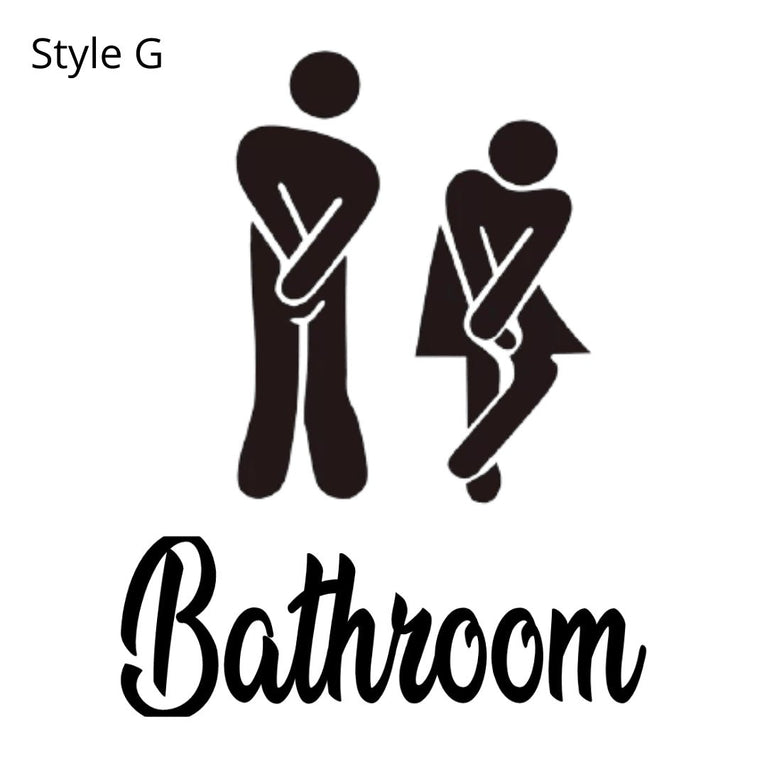 11" Funny Toilet Bathroom Door Vinyl Decal Sticker