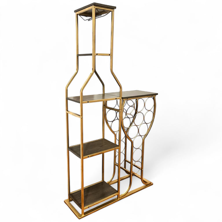 Bruk Champagne Wall Rental - Gold Bottle Sip Station Rack