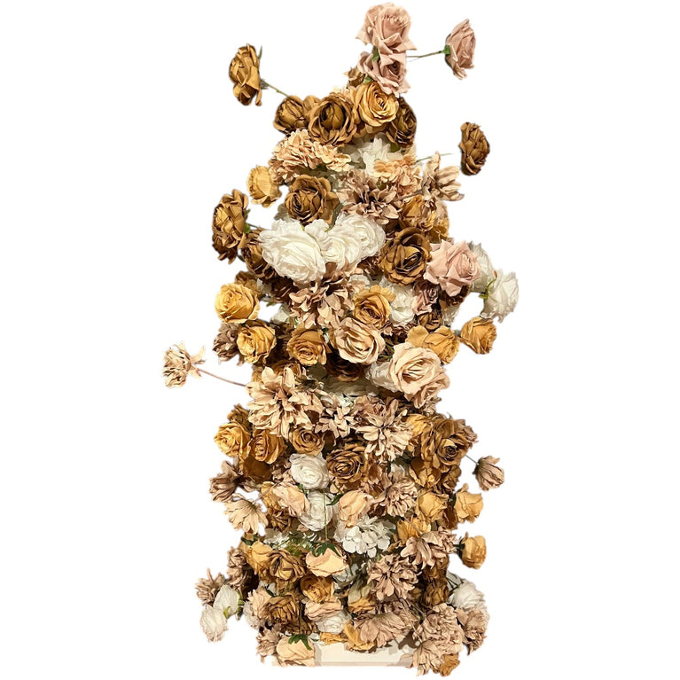 Mocha Rose Flower Arrangement For Rent | MA Wedding Decor