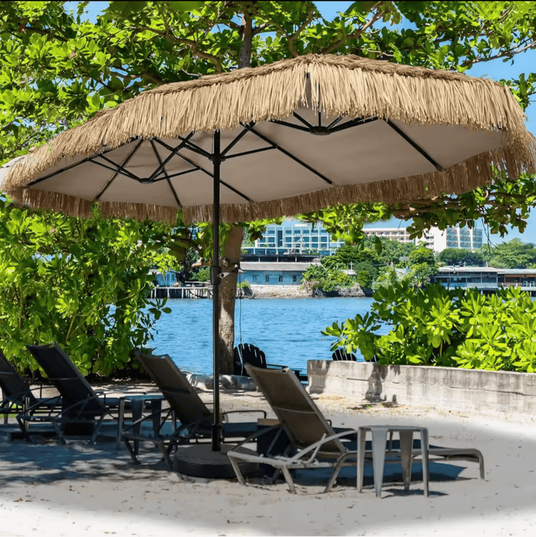 12.3ft Thatch Tiki Outdoor Umbrella for Rent