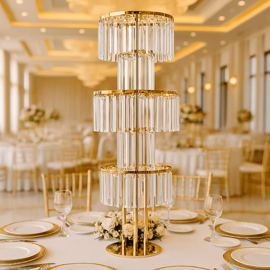 Crystal Centerpiece for Rent - 43" Tall Wedding Table Decor