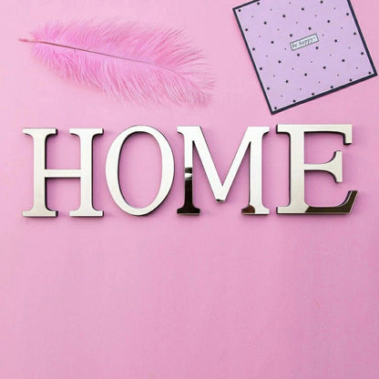 3D Acrylic Letter Wall Decor Stickers 26-Pack