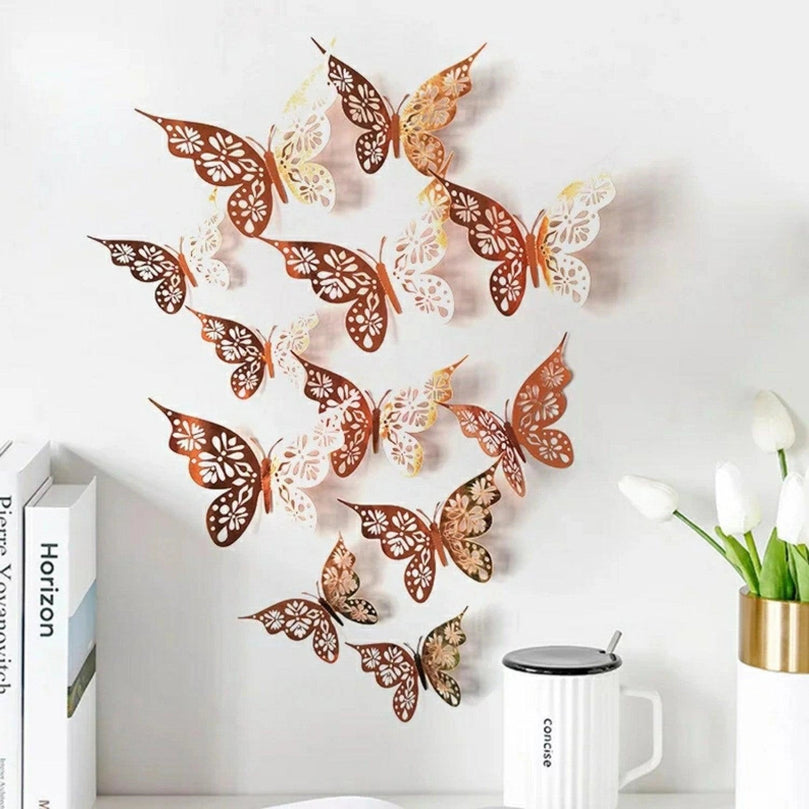 3D Butterflies Kids Bedroom Wall Decor 12pcs