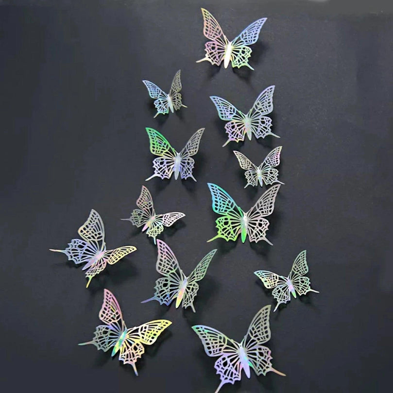 3D Craft Butterflies Kids Wall Decor 12-Pack