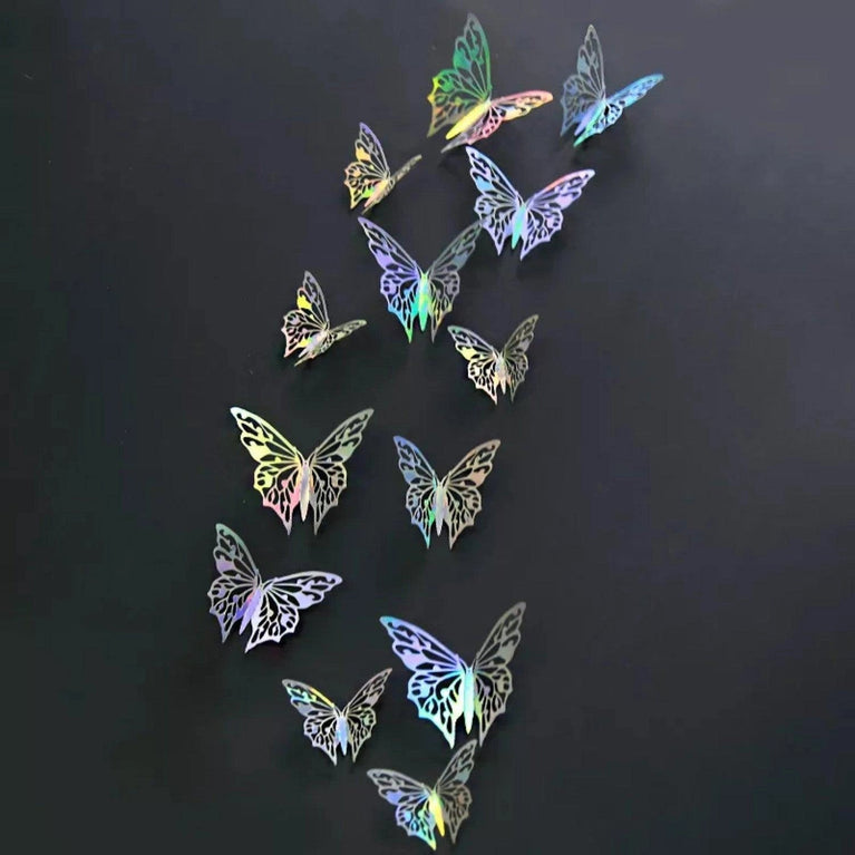 3D Craft Butterflies Kids Wall Decor 12-Pack