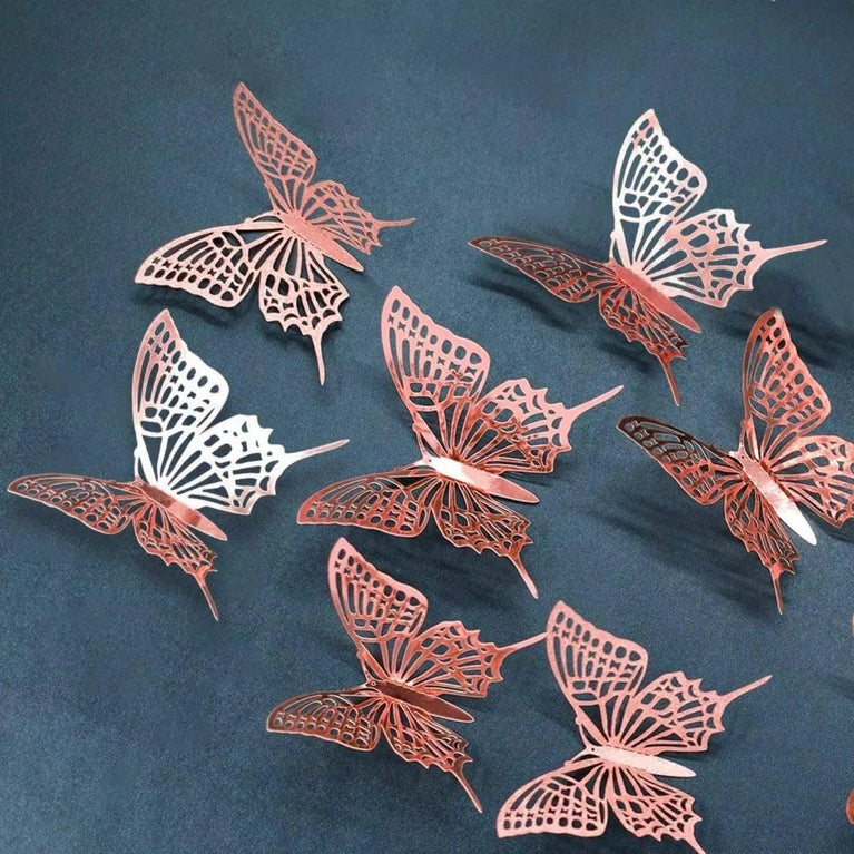 3D Craft Butterflies Kids Wall Decor 12-Pack