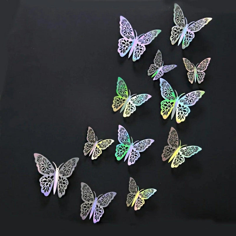 3D Craft Butterflies Kids Wall Decor 12-Pack