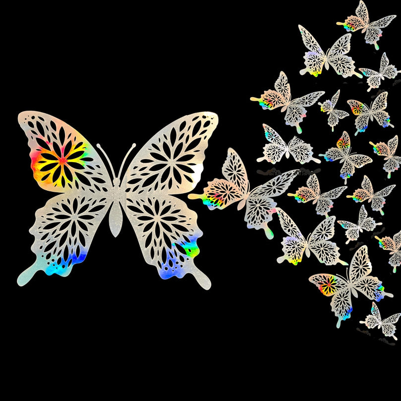 3D Gold Butterflies Kids Room Wall Decor 12-Pack