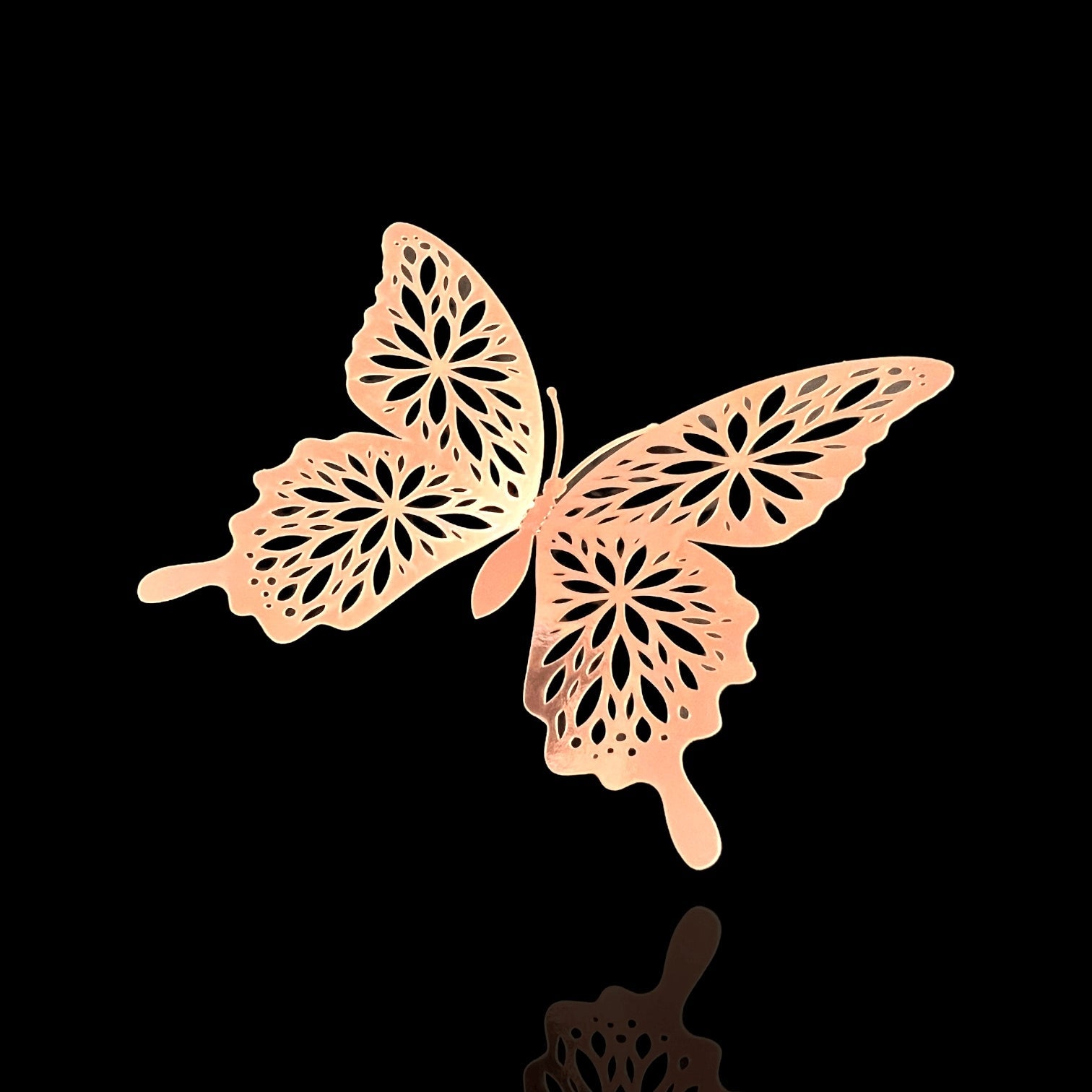 3D Gold Butterflies Kids Room Wall Decor 12-Pack
