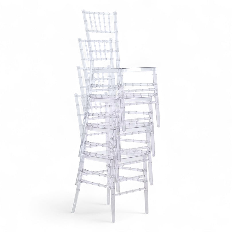 Clear Resin Chiavari Chairs 4-Pack