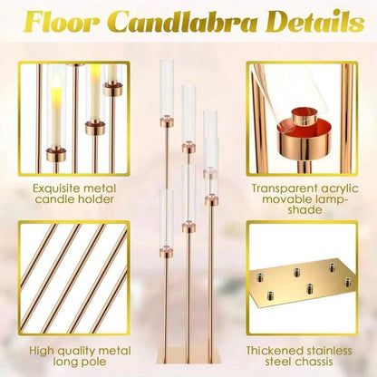 6-Arm Candelabra Acrylic Wedding Centerpiece