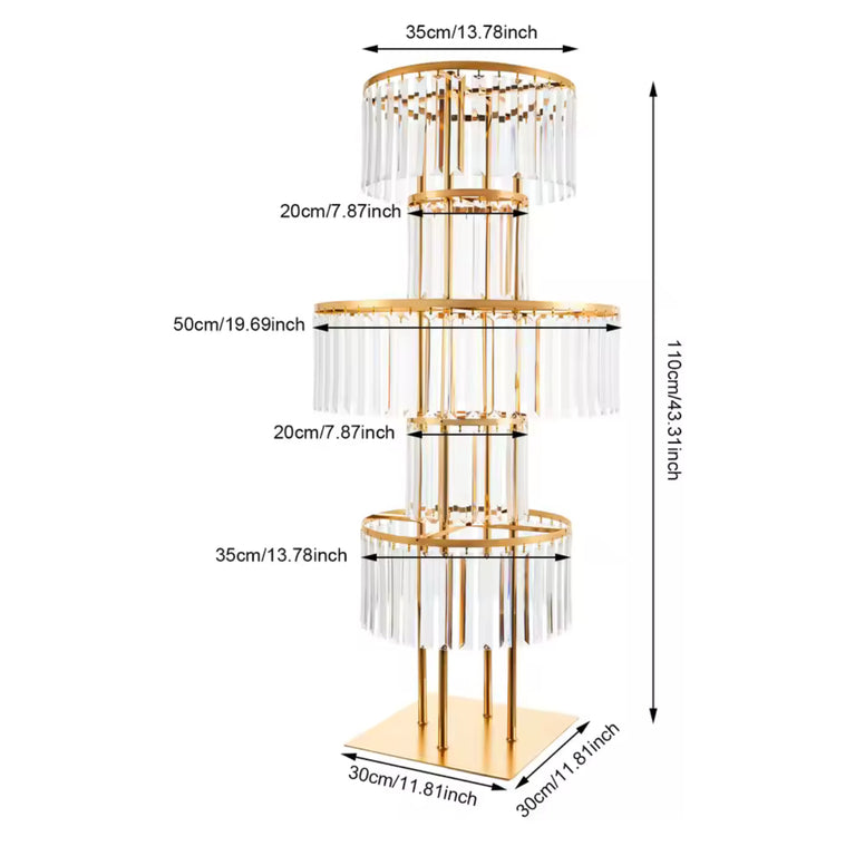 Crystal Centerpiece for Rent - 43" Tall Wedding Table Decor