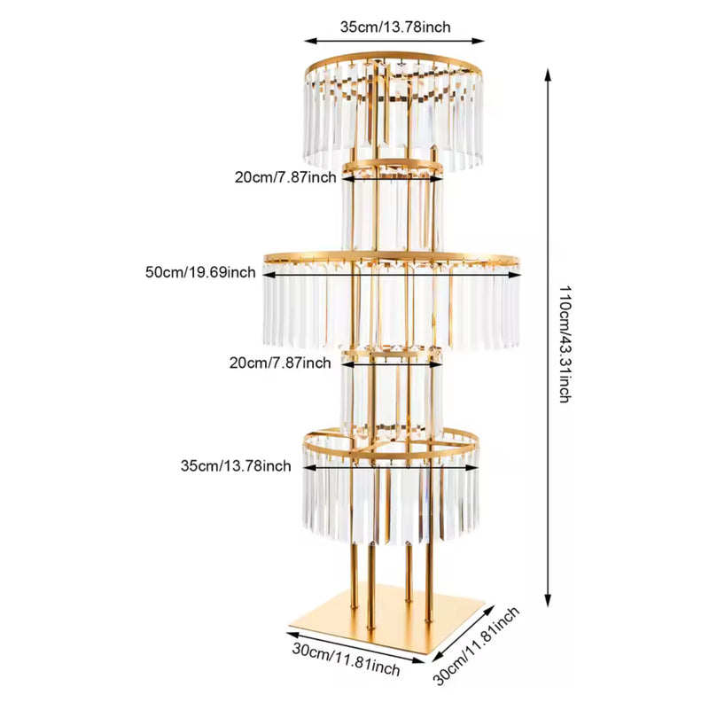 Crystal Centerpiece for Rent - 43" Tall Wedding Table Decor